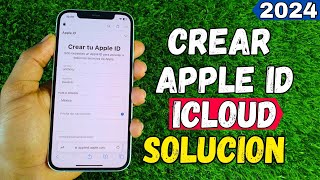 SOLUCIÓN DEFINITIVA 2024 COMO CREAR CUENTA ICLOUD  Apple id GRATIS SIN ERRORES [upl. by Egiaf]