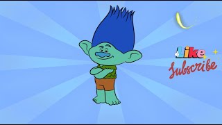 How to Draw Trolls Branch Trolls drawing and coloring video drawtube28 [upl. by Yerffoeg]