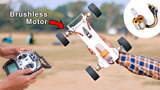 Make Brushless Motor Remote Control Car  BLDC Racing Car [upl. by Einitsed9]