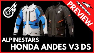 PREVIEW  ALPINESTARS HONDA ANDES V3 DRYSTAR [upl. by Maurits]