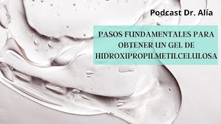 Elaboración gel hidroxipropilmetilcelulosa  4 pasos fundamentales elaboración gel de hpmc [upl. by Etterraj]