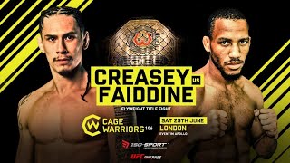 Samir Faiddine vs Sam Creasey Cage Warrior 106 Full Fight [upl. by Seuqcaj]