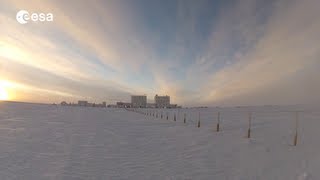 Winter at the Concordia station in Antarctica [upl. by Nnovahs]