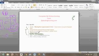 QA online Training videos Day 1 QA Manual testing training videos  Software testing videos [upl. by Otsedom]