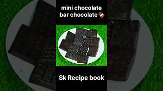 Cute mini chocolate bar🍫 recipe at home chocolate bar recipe chocolate garnishing recipe at home [upl. by Ahoufe655]