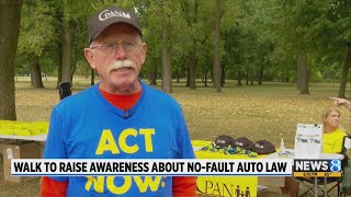 Walk to raise awareness about nofault auto law [upl. by Cindi]