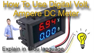 How to use dual votage  ampere DSNVC288 DC 100V 10A Voltmeter [upl. by Leaper]