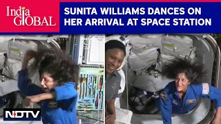 Sunita Williams News  IndianOrigin Astronaut S Williams Dances On Her Arrival At Space Station [upl. by Ttirrej]