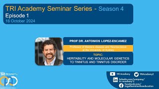 S4E1 12 Heritability and molecular genetic in tinnitus and tinnitus disorder Antonio LopezEscamez [upl. by Reidar]