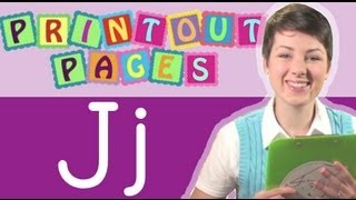 Learn to write letter J with Ms Victoria Learn the alphabet with Printout Pages on TinyGrads [upl. by Wivina886]