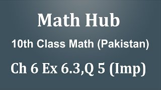 Math Class 10th Ch 6Ex 63Q5 Vimp [upl. by Airbmak]