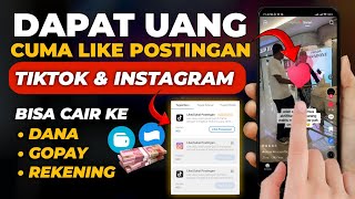 DAPAT UANG  Cuma Like Postingan TikTok amp Instagram  Cara Dapat Uang Dari Internet Terbaru 2024 [upl. by Nomyar]