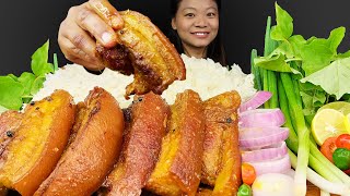 Big Fatty Pork Mukbang Eating White Rice With Pork Belly Spicy Food Nepali Mukbang Eating ASMR [upl. by Rossner]