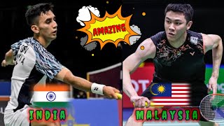 Amazing 🔴 Lakshya Sen IND Playing Fiercely With MAS Lee Zii Jia Badminton Mens Singles [upl. by Bouton]