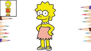 Como dibujar a LISA SIMPSON de forma fácil  How to draw LISA SIMPSON easy way [upl. by Harwin]