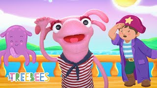 Kids Songs  A Sailor Went To Sea  Sailor Went to See See See  Nursery Rhyme Toddler Song Treebees [upl. by Lanctot]