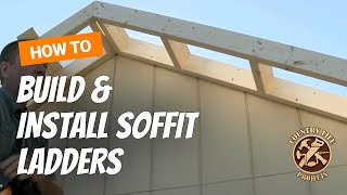 How to Build a Shed  How To Build Roof Rake Ladders soffit overhang  Video 9 of 15 [upl. by Anyrtak]