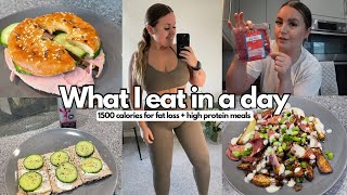 WHAT I EAT IN A DAY 1500 calories for fat loss Ft GET LEAN calorie counter [upl. by Britt958]