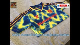 2021 ARSENAL HUMANRACE JERSEY  EBAY FAKE 50AU  SHORT REVIEW [upl. by Doralia]