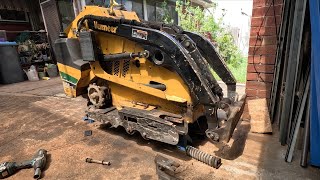 Fixing a heavily Worn Track Frame on a Skid Steer  Part 1 [upl. by Ayahc]