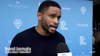 Nnamdi Asomugha on the Red Carpet  Crown Heights  NVFF17 [upl. by Htrow]