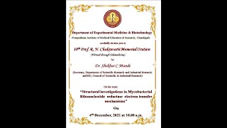 10th Prof R N Chakravarti Memorial Oration [upl. by Minsat]