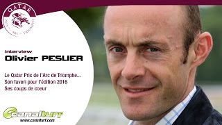 Linterview dOlivier Peslier  Qatar Prix Arc de Triomphe 2016 QPAT [upl. by Hareehat]