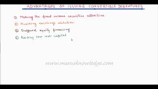 Advantages of Convertible debentures [upl. by Nerine779]