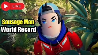 PLAYING Sausage Man 💥 MADE WORLD RECORD 109899 LIVE [upl. by Ollehcram]