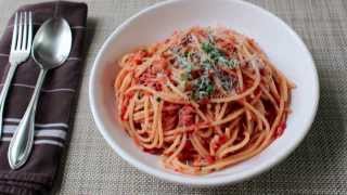 Spaghetti al Tonno Recipe  Spaghetti with Spicy Tuna Sauce [upl. by Marv]