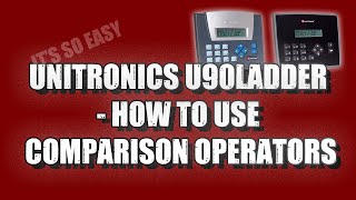 How to use comparison operators  U90Ladder Unitronics Jazz [upl. by Aihsekal863]