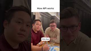 How API Works 🤣 api webdesign codingmemes coding programmer webdeveloper [upl. by Ytsud]