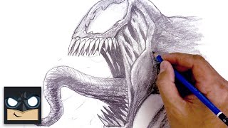 How to Draw Venom Step by Step Video Lesson [upl. by Esyahc]