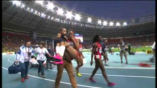 Allyson Felix hamstring injury 200m [upl. by Aroled]