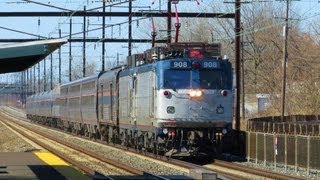 Amtrak amp SEPTA NEC Action in Levittown PA 4613 HighSpeed and Horns [upl. by Thadeus]