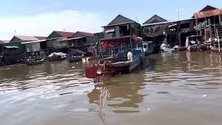 Tonle Sap Lake fishing village Cambodia [upl. by Allison162]