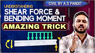 Strength of Material  10 Min TRICK for Shear Force amp Bending Moment Diagram by AS Pandit [upl. by Koziarz71]