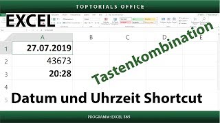 Datum und Uhrzeit Tastenkombination für Excel [upl. by Aenea]