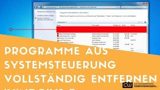 Entfernen Sie gelöschte Programme aus der Systemsteuerung  TUTORIAL [upl. by Ardnod]