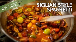 Sicilian Style Spaghetti  Simple 20 minute meal [upl. by Ndnarb]