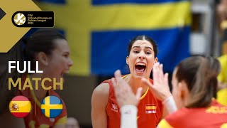 Full Match  Spain vs Sweden  CEV Volleyball European Golden League 2024 [upl. by Ardnazxela]