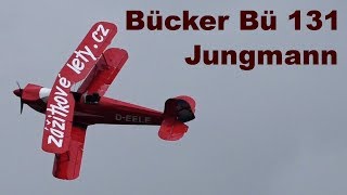 Bücker Bü 131 Jungmann aerobatics Airshow Prerov 2018 [upl. by Afatsom921]