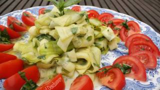 Tagliatelles de courgettes  La Cuisine de Monica [upl. by Allesor]