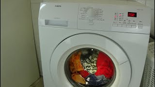 AEG Lavamat Protex L72475FL Synthetics 40 degrees program Washing machine test example movie 193 [upl. by Ahsinnod]