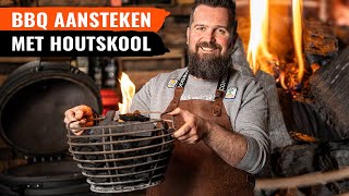 Houtskool aansteken BBQ  De beste manier  Kamado [upl. by Tilla]