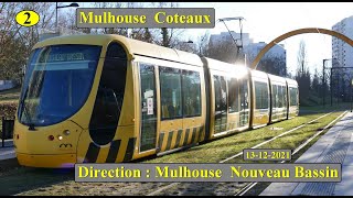 Tram Soléa ligne 2 MulhouseCoteaux – Nouveau Bassin [upl. by Edi]