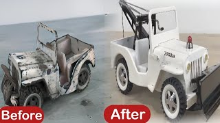 Tonka Jeep Restoration  Vehicle Restoration  VideoKids [upl. by Kerad]