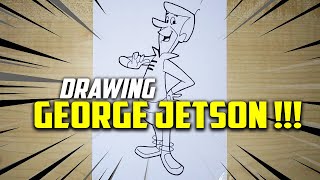 How to Draw GEORGE JETSON  The Jetsons  Cartoon Sketch for Kids [upl. by Kung304]