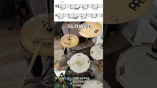 The Verve  Bitter Sweet Symphony  Drum Beat with sheet music [upl. by Annat]