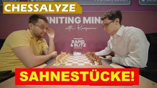 Bestes ENTERTAINMENT  Gukesh vs MVL  Aronian vs Caruana  Grand Chess Tour Blitz Runde 8 und 9 [upl. by Akayas]